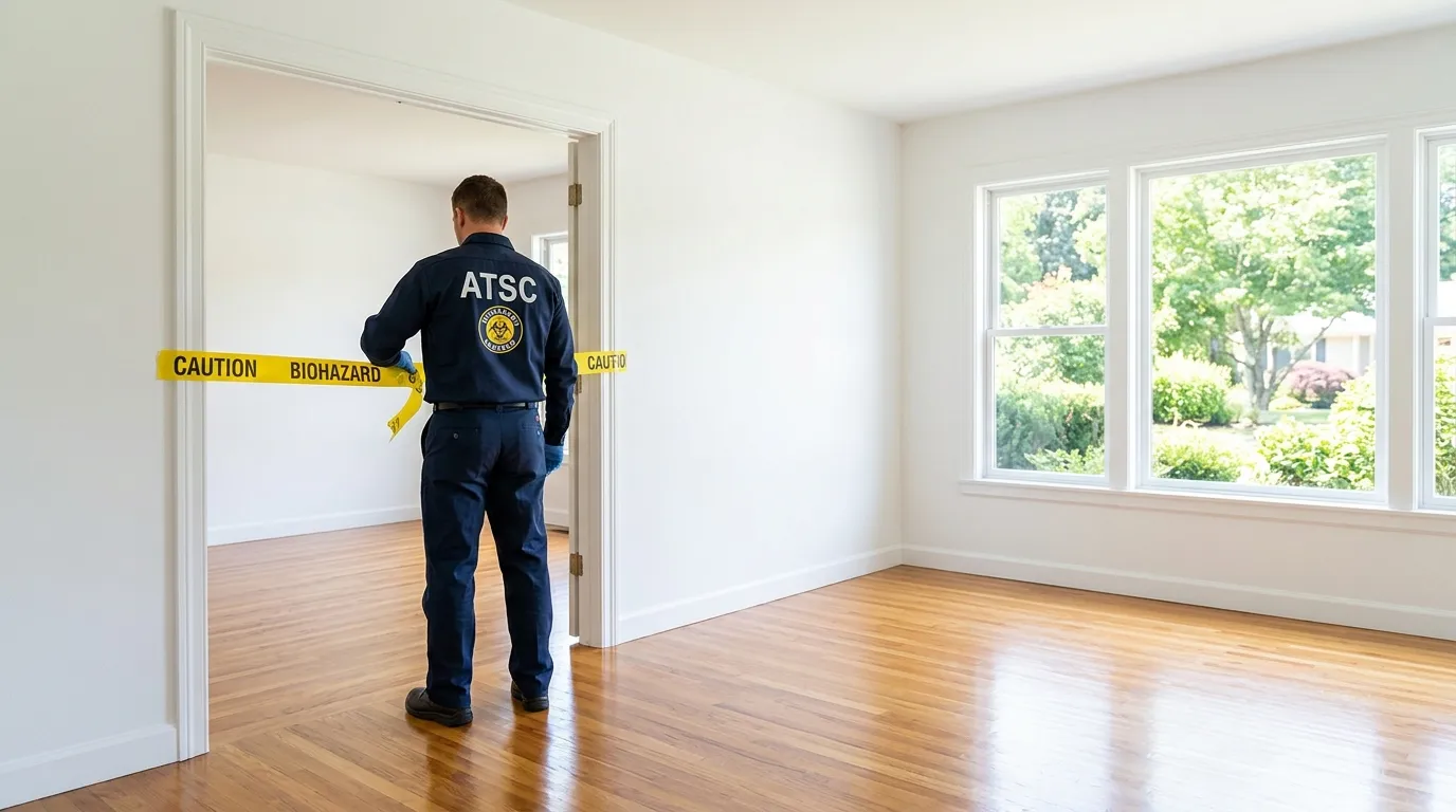 Certified biohazard cleanup crew performing Trauma Scene Cleanup in Grapevine